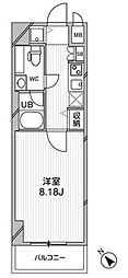 ルクレ西馬込 1Kの間取図画像
