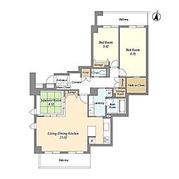 PATH宮前平 4階3LDKの間取り