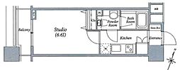 ファーストリアルタワー新宿 1Kの間取図画像
