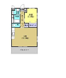 ルシード 1LDKの間取図画像