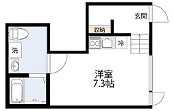NOX ワンルームの間取図画像