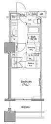 ザ・パークハビオ木場 1Kの間取図画像