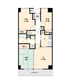 アーバンパーク市ヶ尾 3LDKの間取図画像