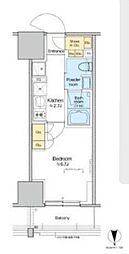 プラウドフラット四谷三丁目 1Kの間取図画像