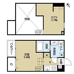 シンフォニア星ヶ丘 1Kの間取図画像