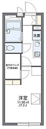 レオパレスFlatelier 1階1Kの間取り