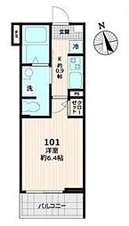 URBAN MILLS 1階1Kの間取り