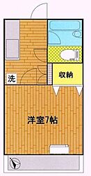 アネックス落合Ａ棟 1階1Kの間取り