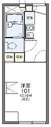 レオパレスアルシオネ2 1Kの間取図画像