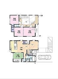八王子台町1丁目戸建 4LDKの間取り