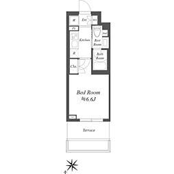 ストーリア市川行徳 1Kの間取図画像