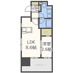 グランフォーレプライム大濠南 1LDKの間取図画像