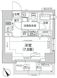 アイル プレミアム駒込 4階1Kの間取り
