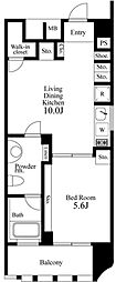 Primal新宿若松町 1LDKの間取図画像