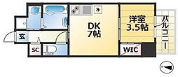MAISHIN神戸三宮EAST 1DKの間取図画像