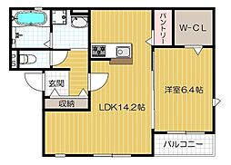 エトワールNS1 1LDKの間取図画像