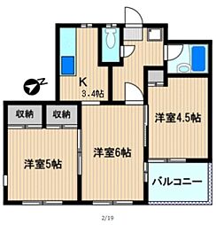 メゾン環七 3Kの間取図画像