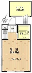 大倉山ヴィレッヂ ワンルームの間取図画像