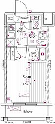 ガーラ・クレスタ横濱関内 1Kの間取図画像