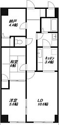 ヒルトップいぶき野 2SLDKの間取図画像