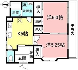 ファミール・ハイムT・K 2Kの間取図画像
