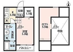 スプレーモ ワンルームの間取図画像