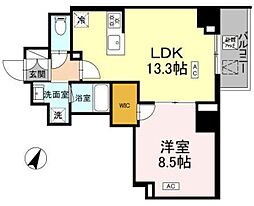 ロイジェント戸越銀座 1LDKの間取図画像