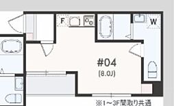 藤沢市本町4丁目アパート ワンルームの間取図画像