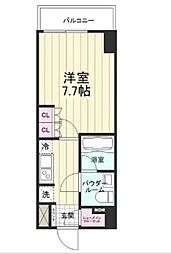 AZEST立川2 1Kの間取図画像