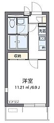 クレイノオリーブハウス ネオ 2階1Kの間取り