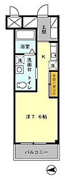 アークKA館 ワンルームの間取図画像