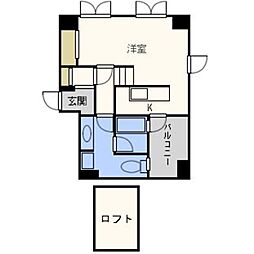 FILLS薬院 ワンルームの間取図画像
