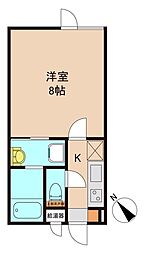 東京メトロ東西線 行徳駅 徒歩10分の賃貸アパート 2階1Kの間取り
