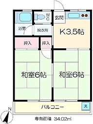 間取図画像 2K