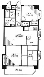 ラコスタ5小杉 1階3LDKの間取り