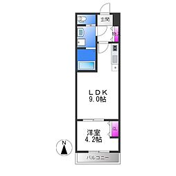 アッシュメゾン大蓮北 1LDKの間取図画像