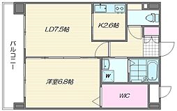 アスティオスみやび 1LDKの間取図画像