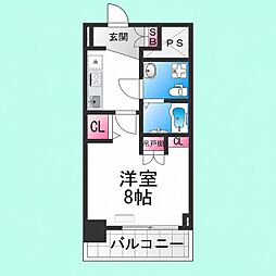 Racine宿院 1Kの間取図画像