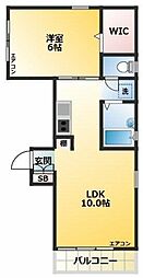 西武新宿線 都立家政駅 徒歩3分の賃貸マンション 3階1LDKの間取り