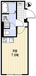 品川区東大井2丁目マンション ワンルームの間取図画像