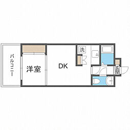エステート・モアシャトー薬院 1LDKの間取図画像