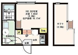 ハーモニーテラス関町北 1Kの間取図画像