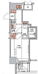 ハーモニーレジデンス池袋#002 4階1Kの間取り