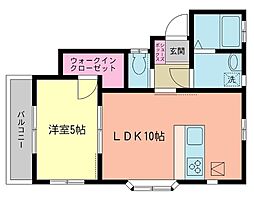 フローリッシュ東船橋 2階1LDKの間取り