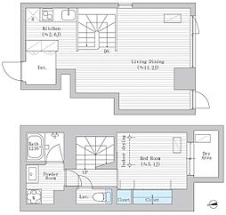 ラ・レイナ市谷加賀町 1階1LDKの間取り