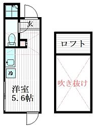 アーバンステージ中延 3階ワンルームの間取り