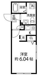 Branche豊島園 4階ワンルームの間取り
