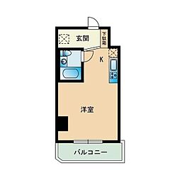 マーブル住吉 ワンルームの間取図画像