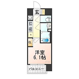 ベラジオレガシー葛野大路八条 1Kの間取図画像
