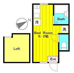 クオーレ向ヶ丘遊園 1階ワンルームの間取り